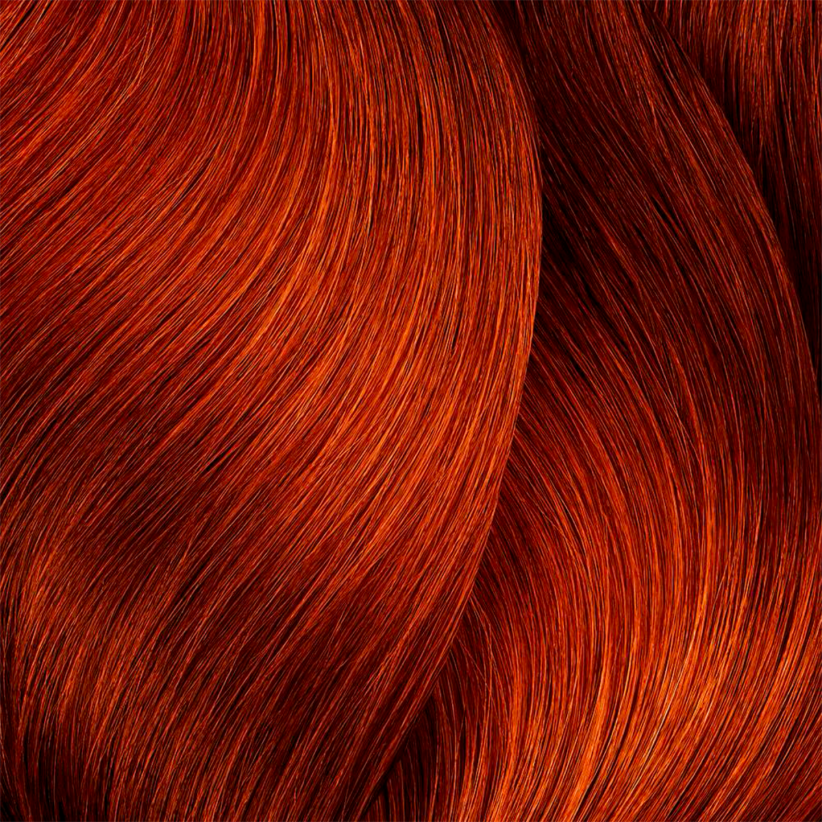 Close-up of red hair strands
