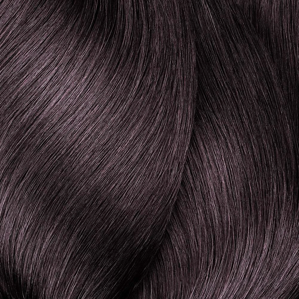 Close-up of dark brown hair texture