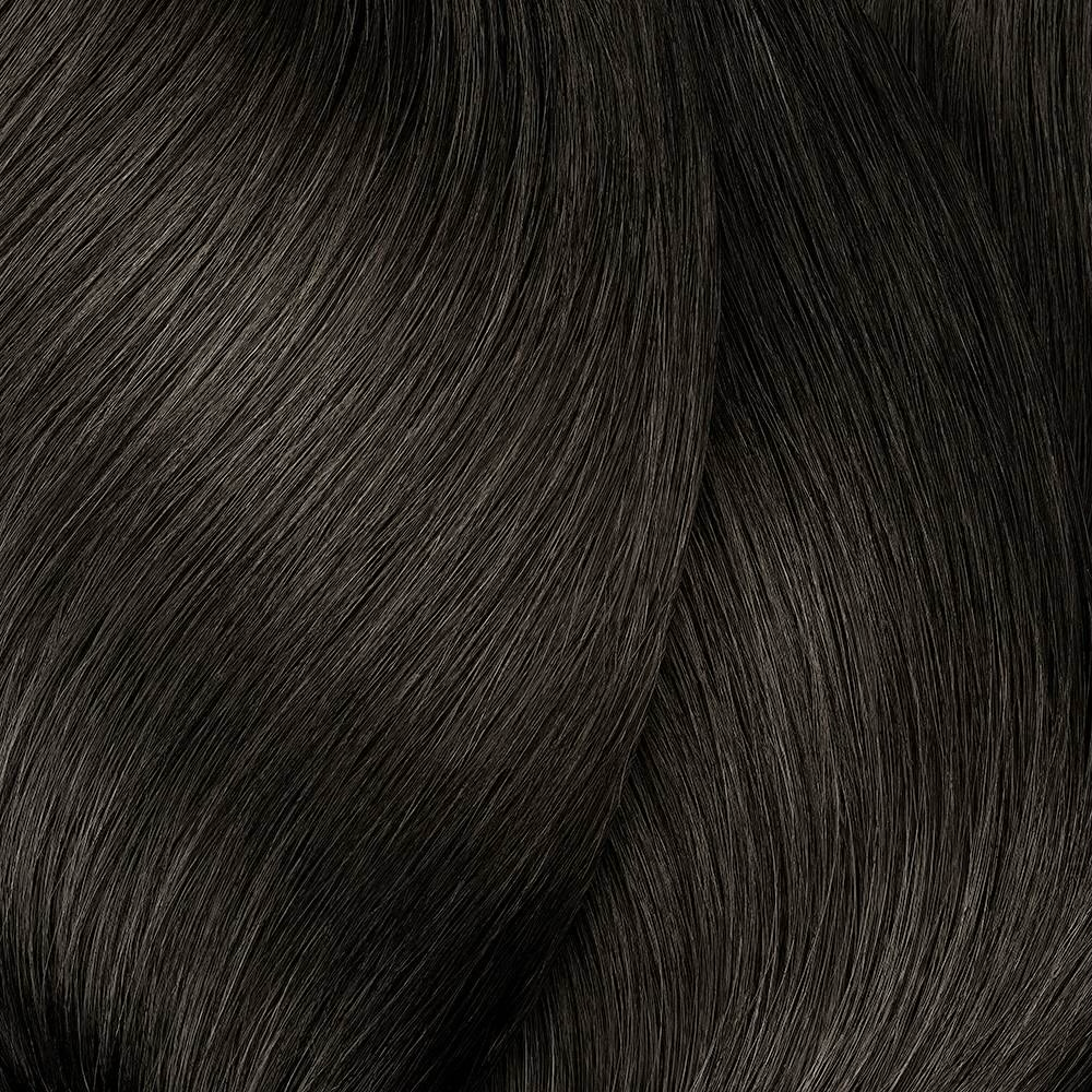 Close-up of dark brown hair strands