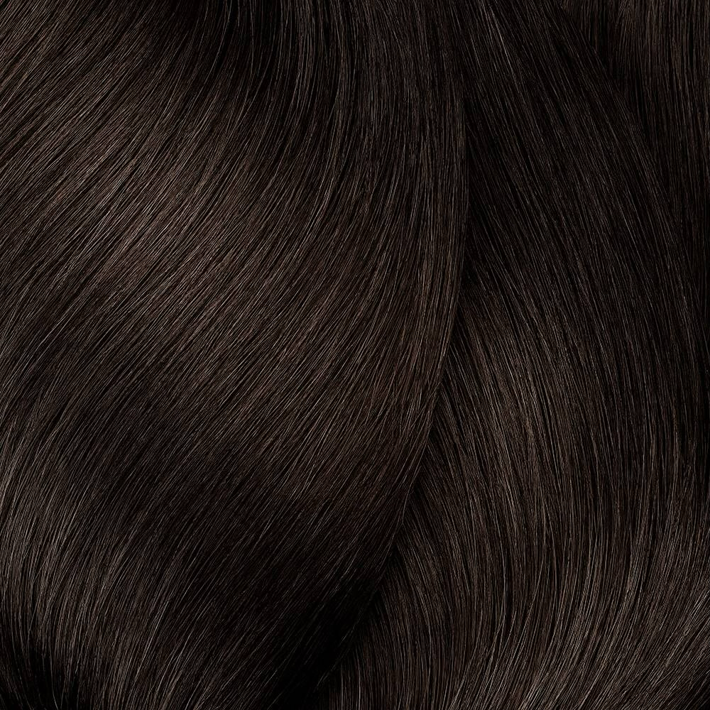 Close-up of dark brown hair strands