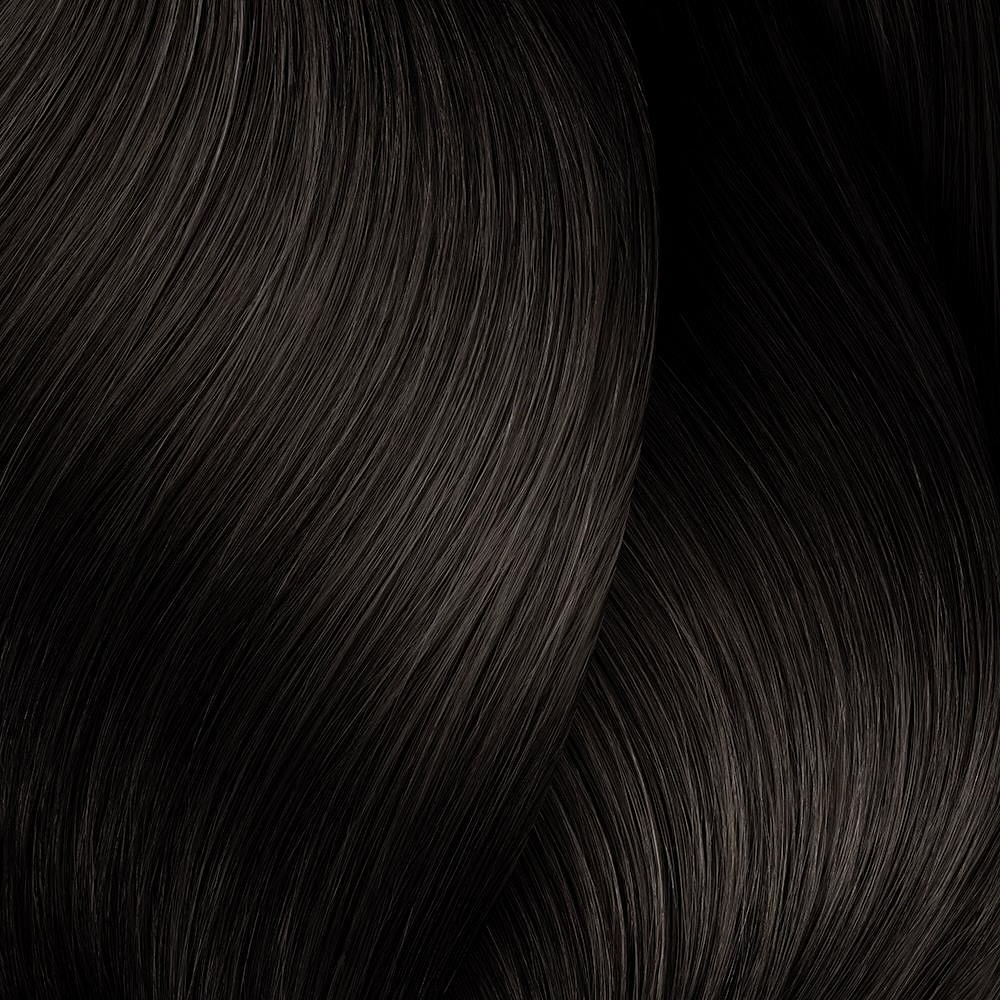 Close-up of dark brown hair strands 