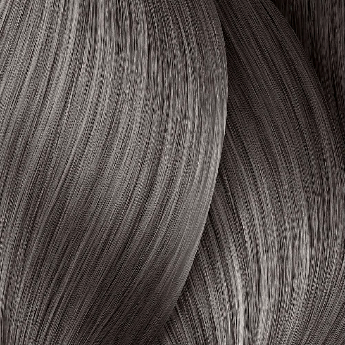 Close-up of gray and black hair strands