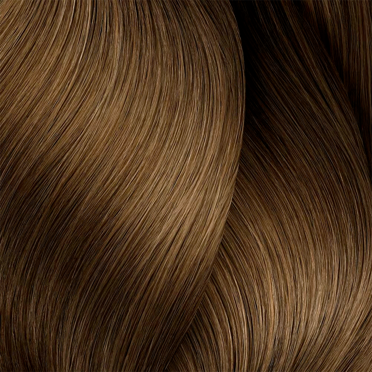 Close-up of wavy brown hair strands