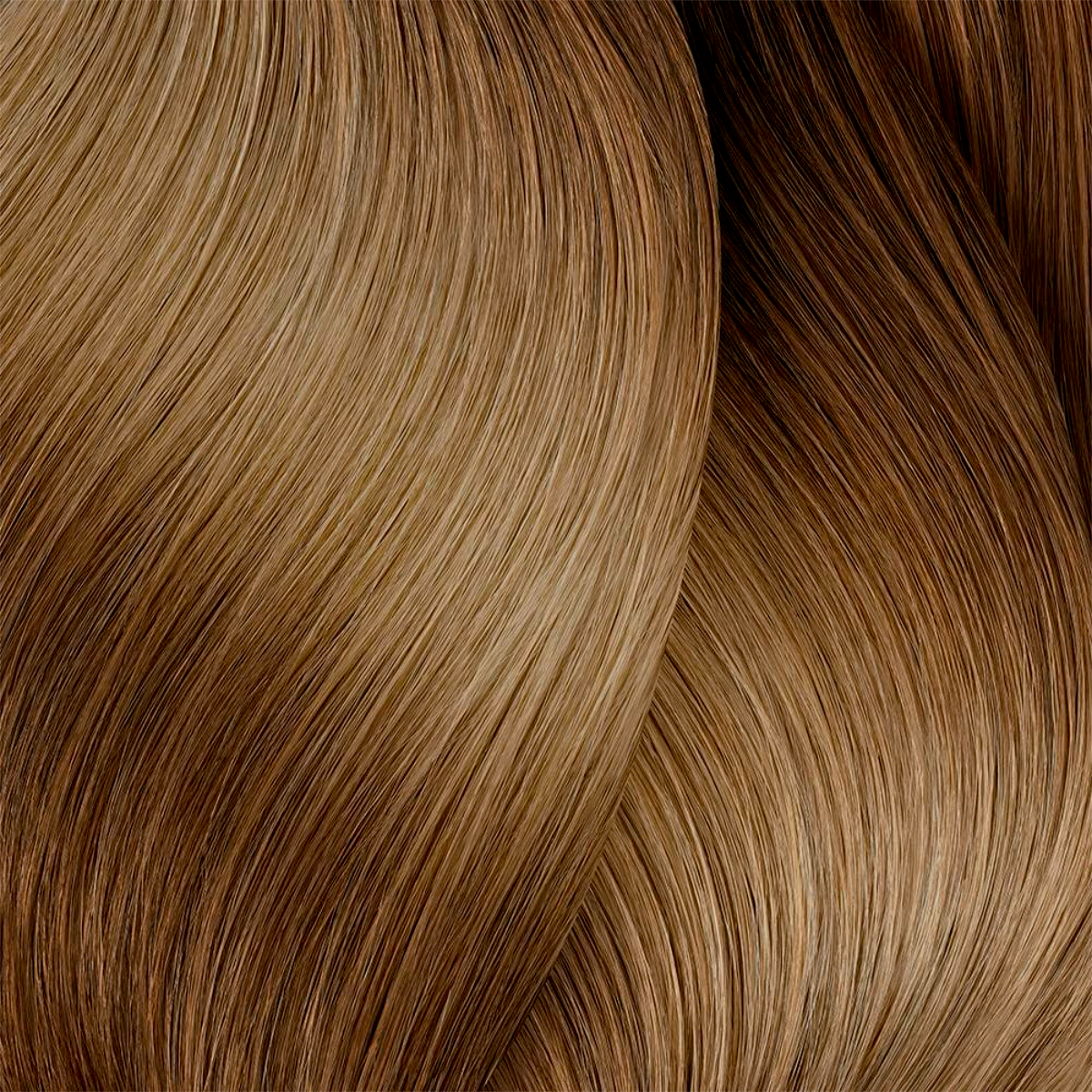 Close-up of wavy brown hair strands