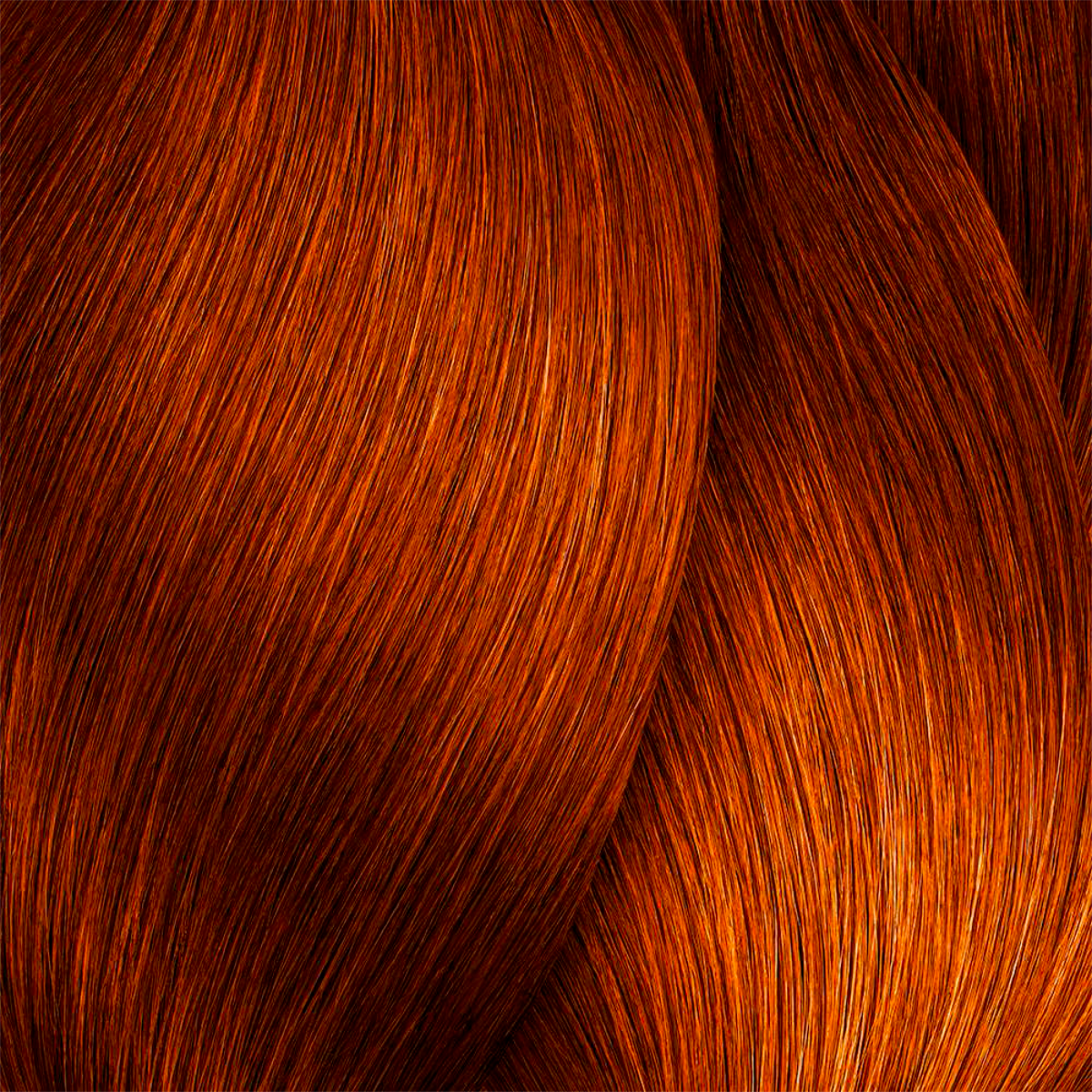 Close-up of red hair strands