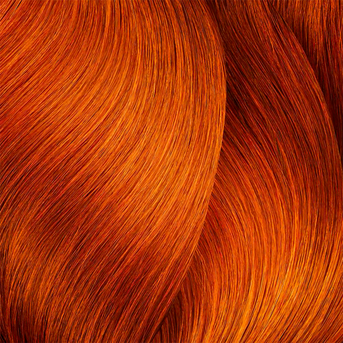 Close-up of red hair strands