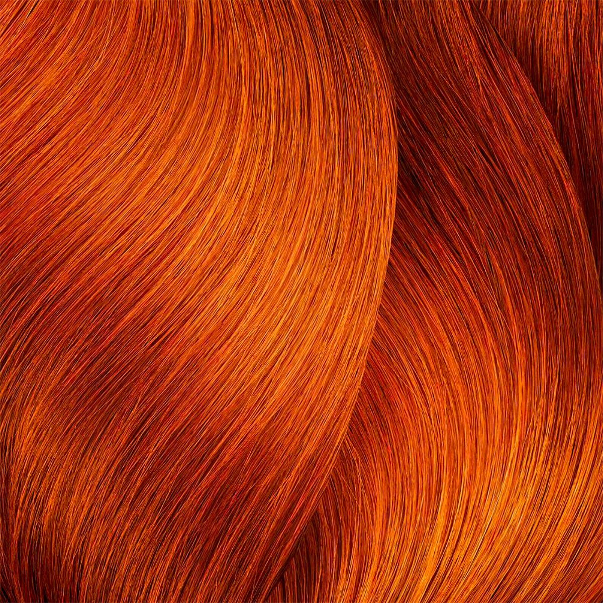 Close-up of red hair strands