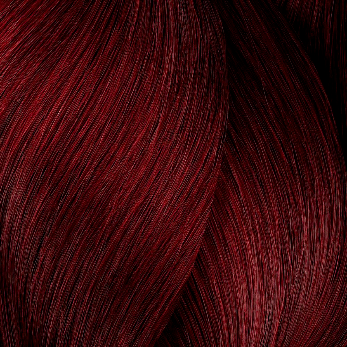 Close-up of red hair color swatch