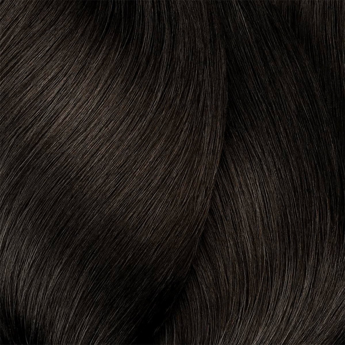 Close-up of dark brown hair strands